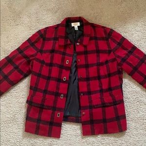 Talbots Woman Buffalo Plaid Toggle Jacket, 12W